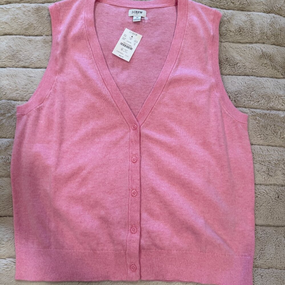 J.Crew M Button-Front Sweater Vest NWT